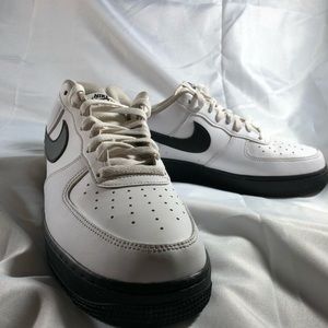 Nike Air Force 1 white w/ black sole size 10
